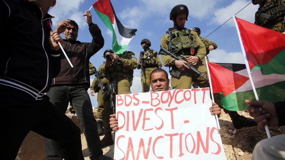 BDS Movement supporters rally near Armistice Agreement Line