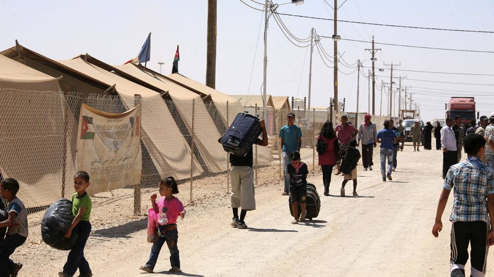 Newly-arrived Syrian refugees