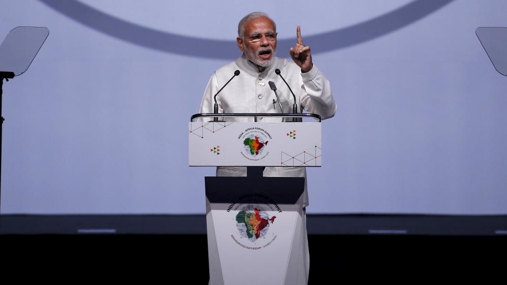 File photo of Modi speaking in New Delhi