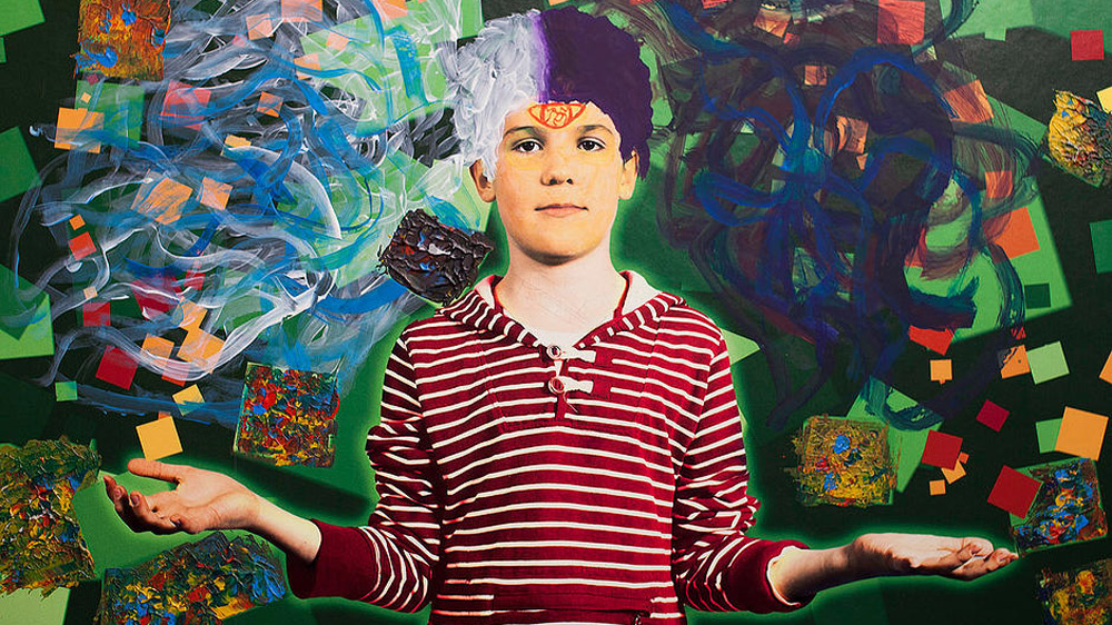 Vasya Kislov. A self-portrait with acrylic paint and Photoshop