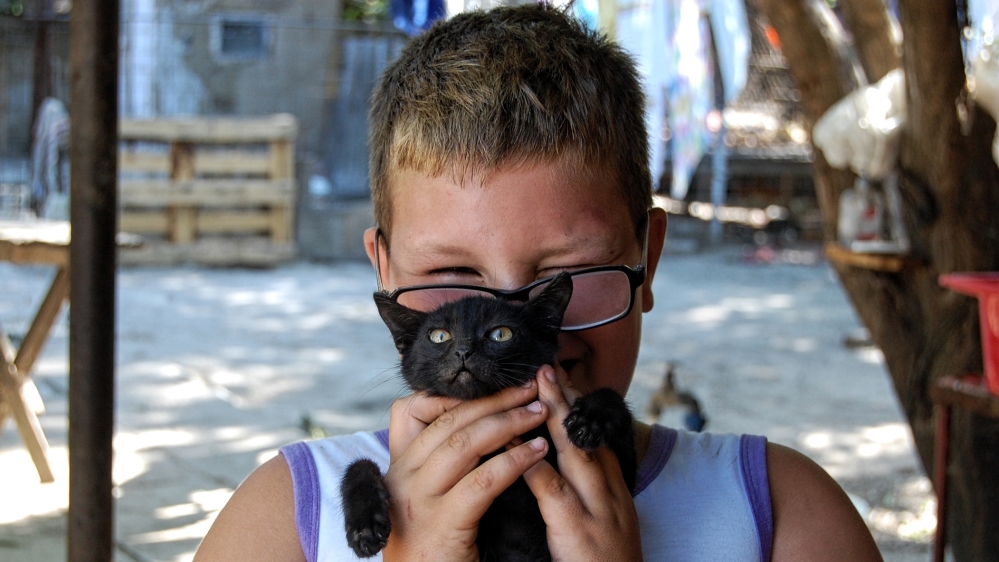  Jocelyn's younger stepbrothers in Romania had no idea they had a sister in the US [Lina Vdovii/Al Jazeera]