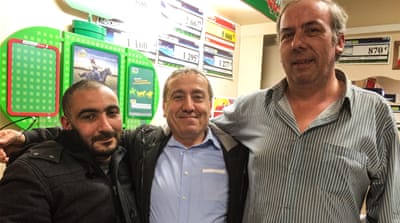 Abdullah and friends [Lorraine Mallinder/Al Jazeera]