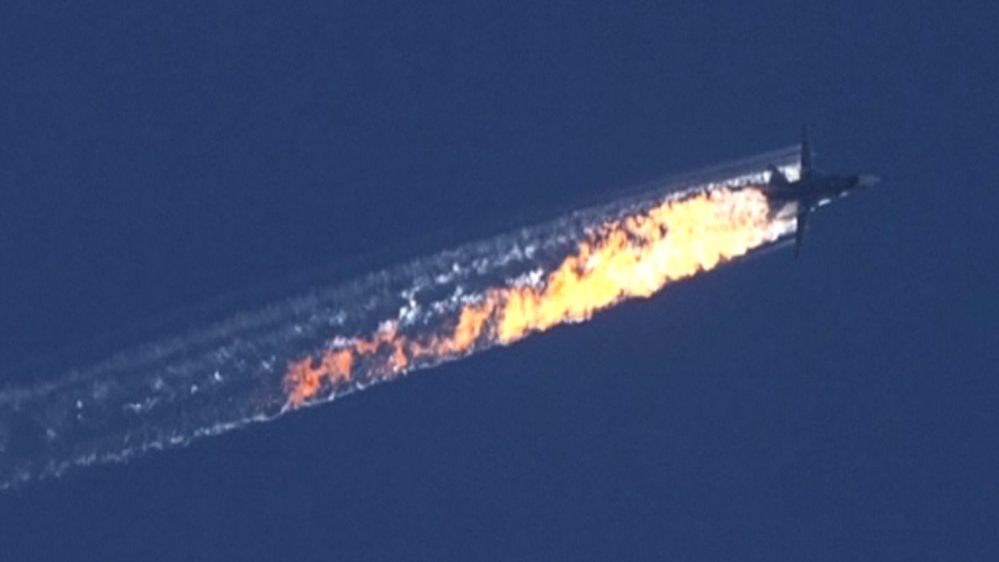 Moscow says Russian fighter jet shot down over Syrian-Turkish border