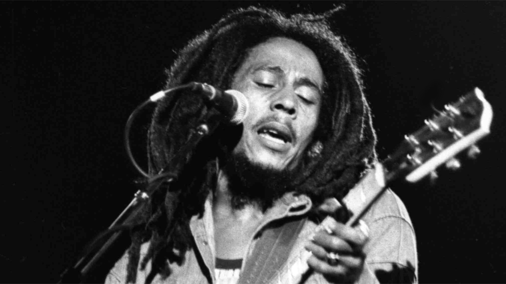 Bob Marley performs at a reggae festival in Paris, 1980 [The Associated Press]