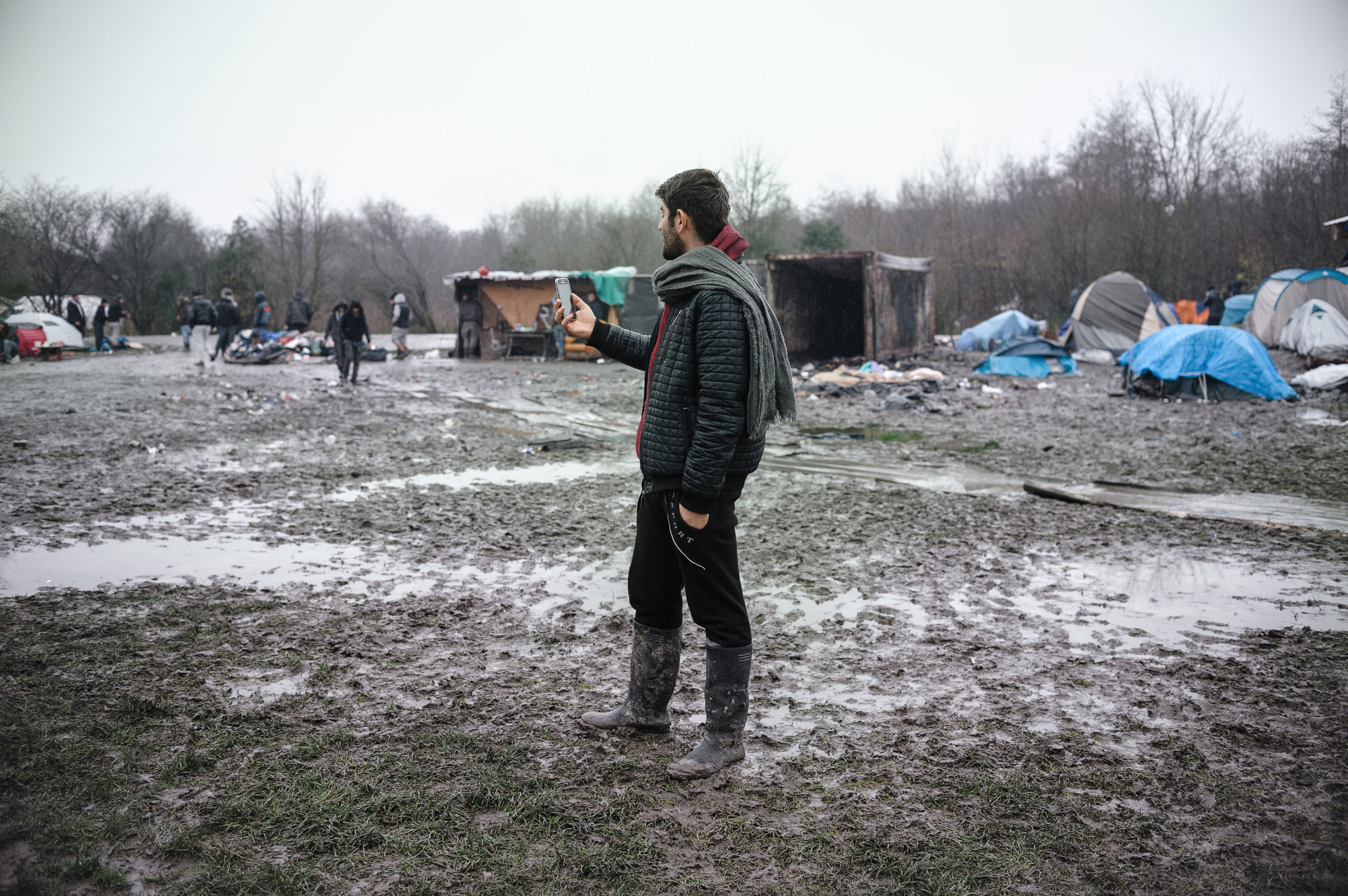 Kurdish refugees, Dunkirk camp/ Please Do Not Use