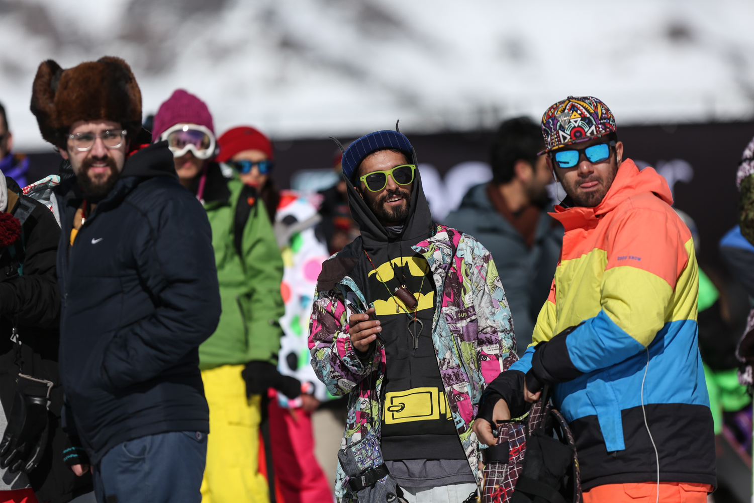 Skiing at Iran’s gateway of the snowcapped mountain / Please Do Not Use