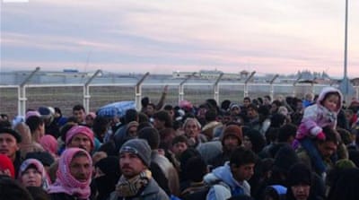 Syrians fleeing Aleppo [Daylife]