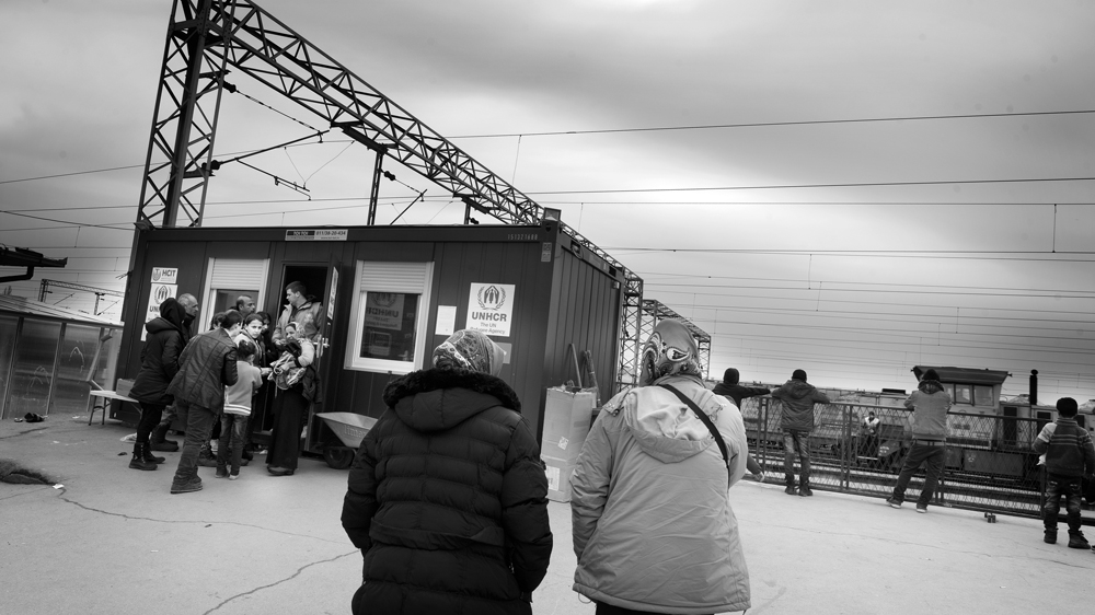 Naima and her children are now stranded at the transit camp [Mona van den Berg/Al Jazeera]