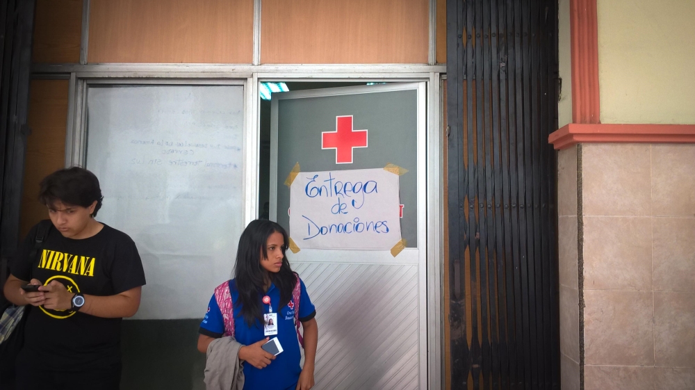 The streets of Guayaquil currently have makeshift donation centres arranged [Stringer/Al Jazeera]