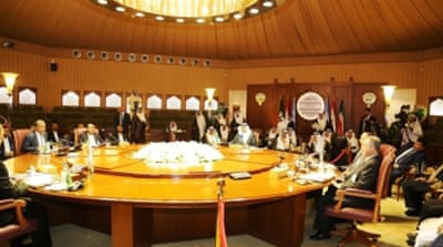 Delegates meeting in Kuwait City from Yemen's government and Houthis and their allies [AP]