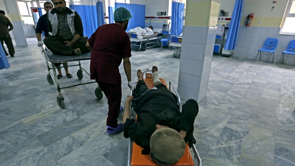 Many of those wounded are in serious condition according to hospital officials [Rahmat Gul/AP]