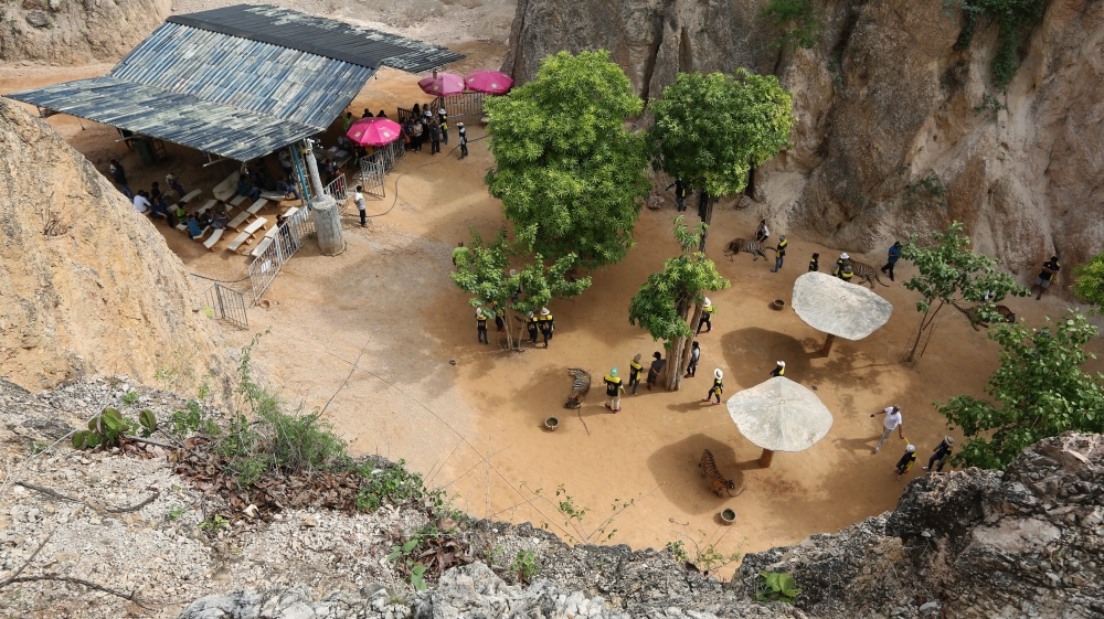 The site in Kanchanaburi province is a popular tourist destination [Narong Sangnak/EPA]