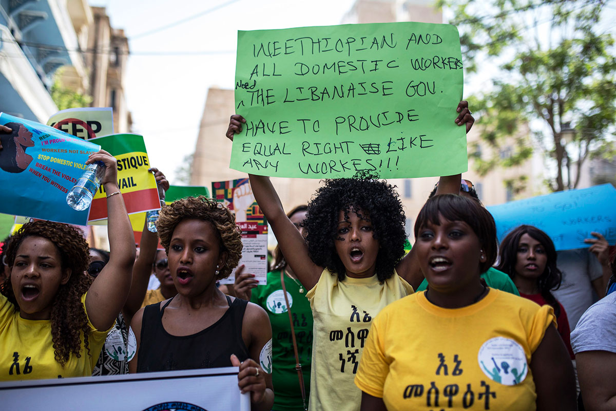Domestic workers take the streets in Beirut/ Please Do Not Use