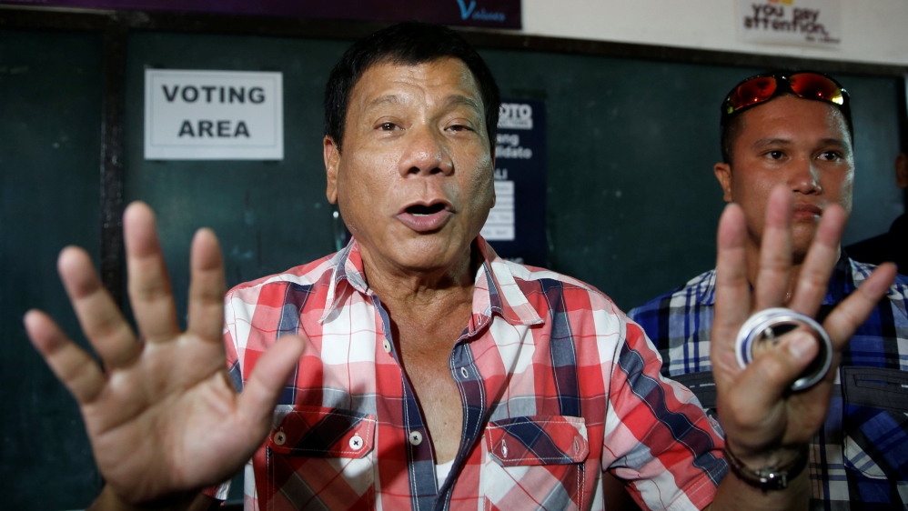 Duterte has said he wants to catch robbers and kill them [Erik De Castro/Reuters]