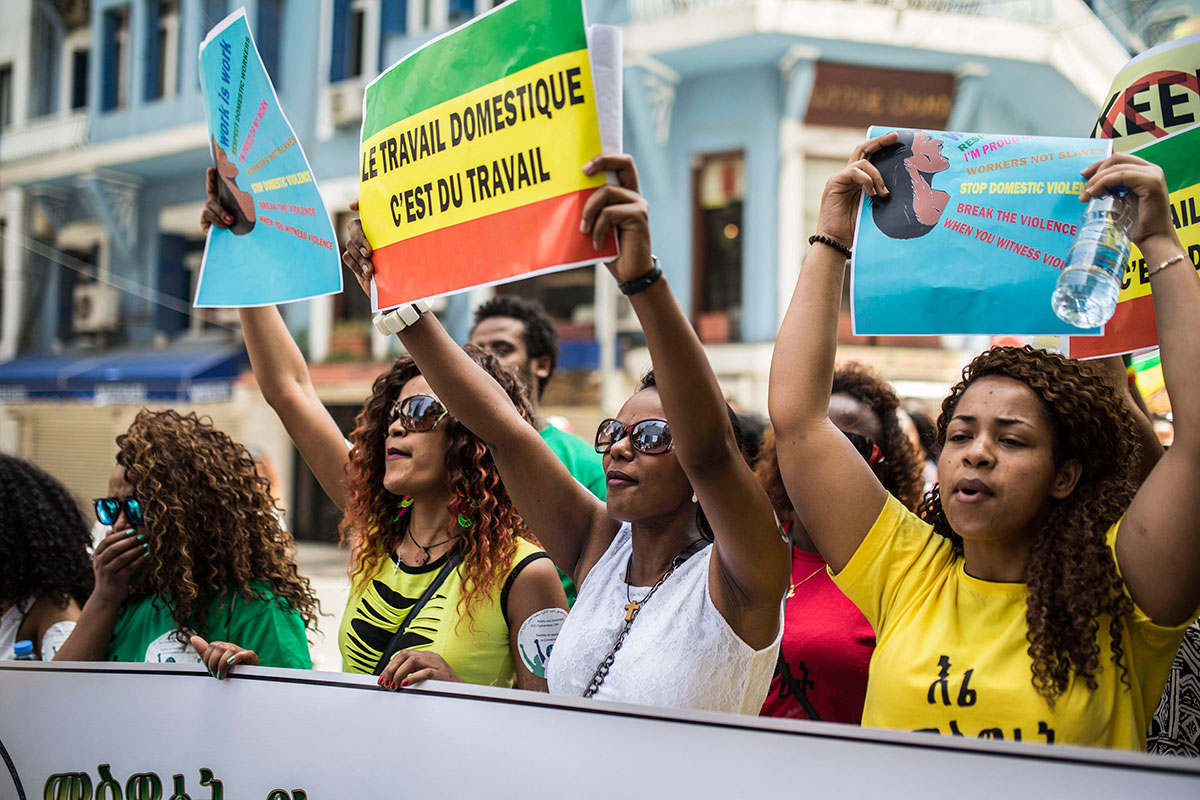 Domestic workers take the streets in Beirut/ Please Do Not Use
