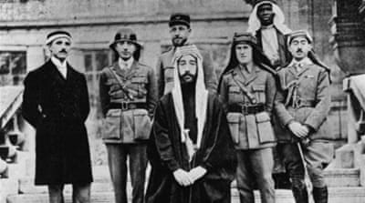 At the Peace Conference in Paris, the Emir Faisal who became King Faisal I of Iraq and Lawrence of Arabia [Getty]