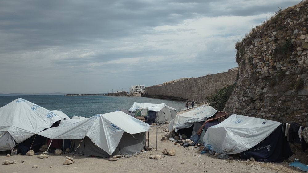 The unrecognised Souda refugee camp on the Greek island of Chios is home to at least 1,000 refugees and migrants [Nick Paleologos/SOOC/Al Jazeera]