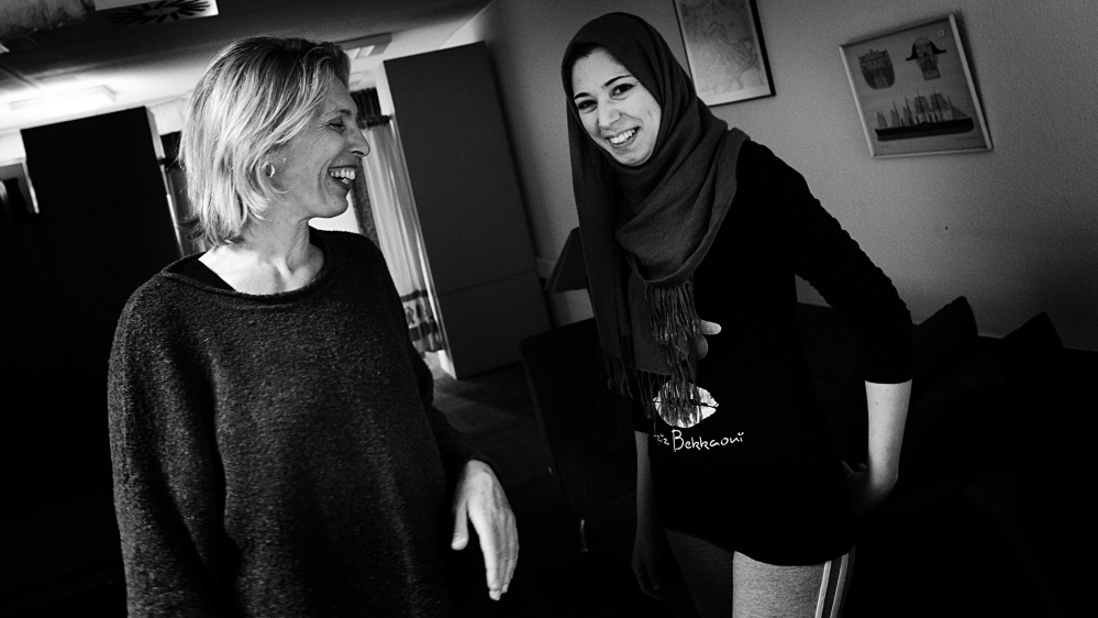 Eman fled from Aleppo with her husband and two sons, aged five and six [Mona van den Berg/Al Jazeera]