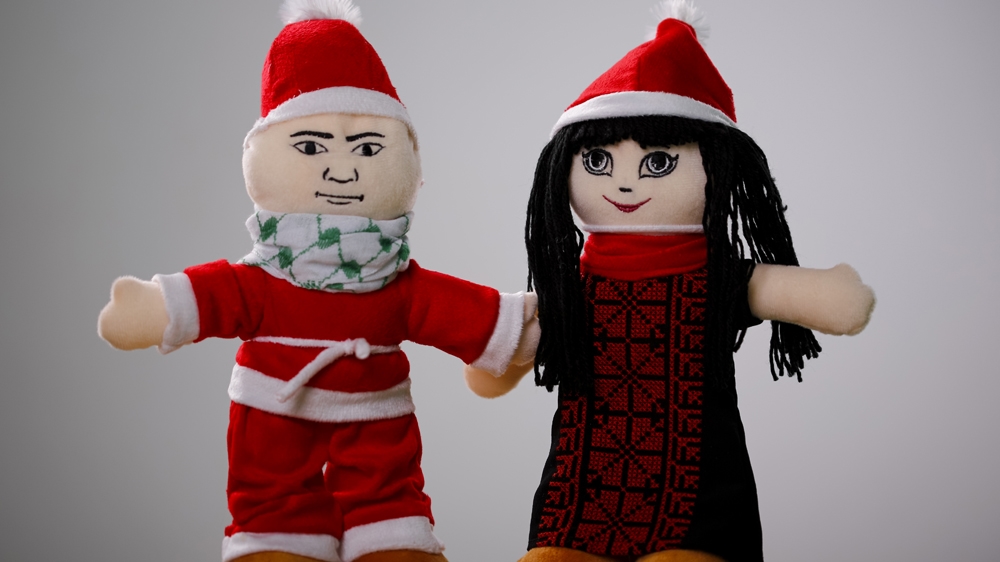 Yasser is dressed up as Santa during the Christmas holidays [Courtesy of Rotem Toys]