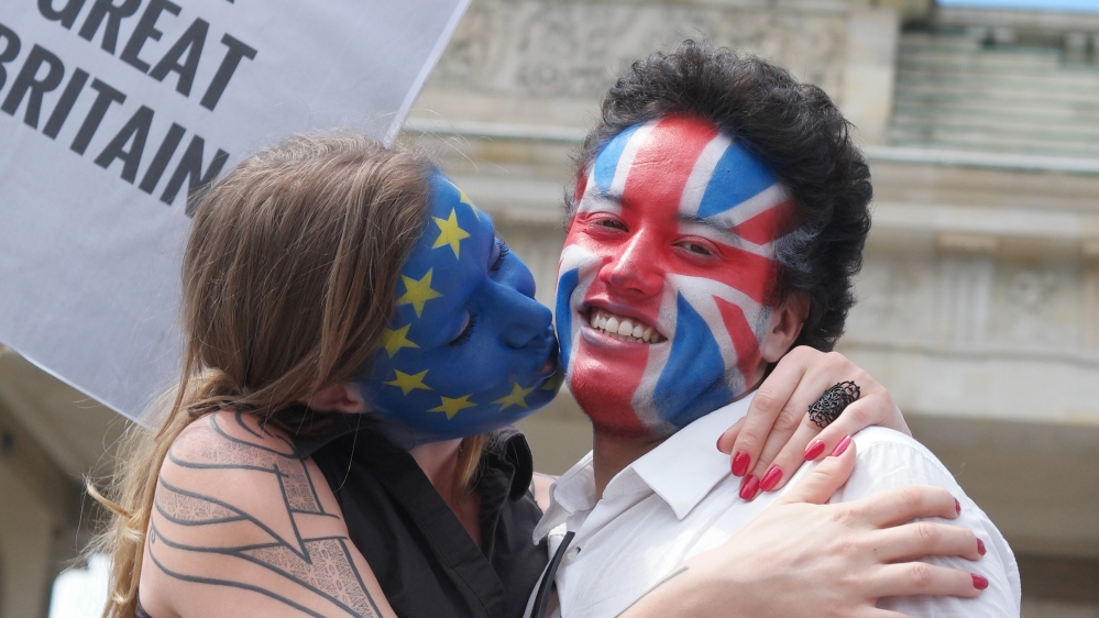 Betting markets think a 'remain' vote is almost twice as likely as Brexit [Joerg Carstensen/AP]