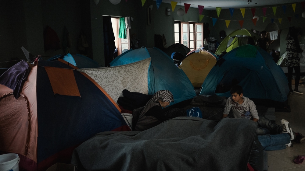  Some 300 refugees - mostly Syrians and Iraqis - are living in the Dipethe refugee camp [Nick Paleologos/SOOC/Al Jazeera]