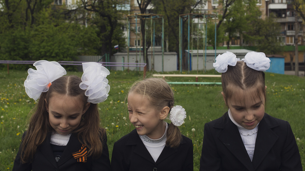 Outdoor school lesson on the 4th of May.