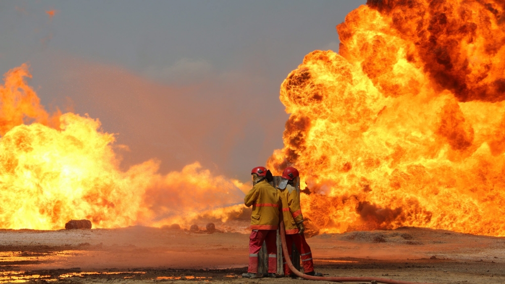 Oil fire in Kirkuk