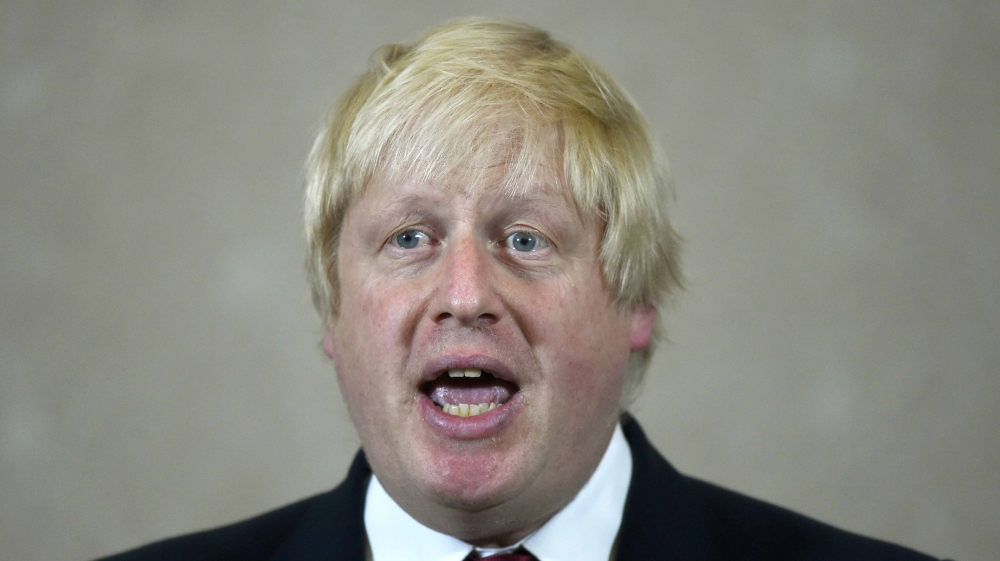 Vote Leave campaign leader, Boris Johnson, delivers a speech in London