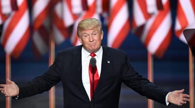Trump speaks on the last day of the Republican National Convention on July 21 [AFP]