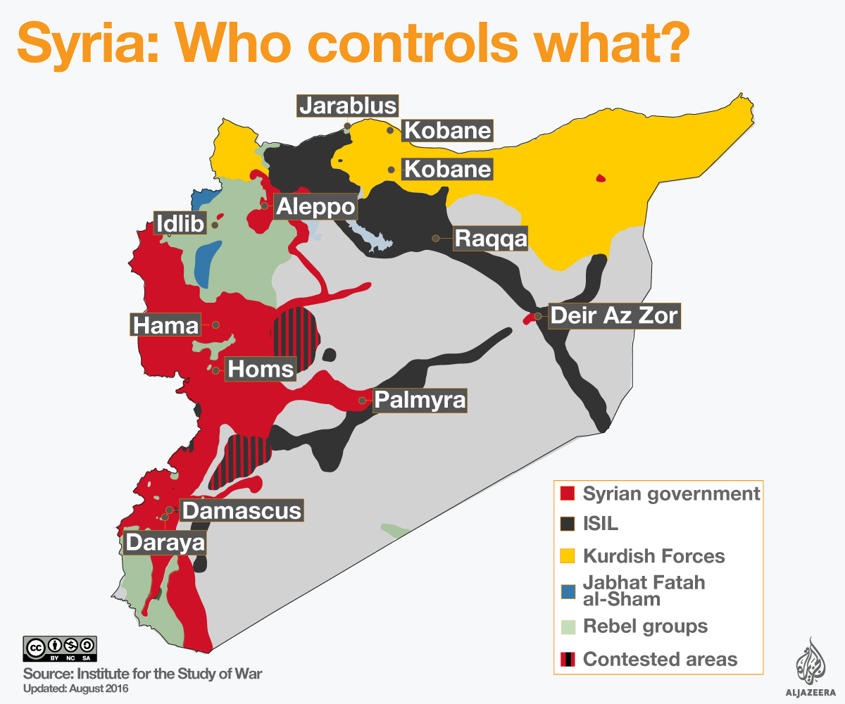 Syria war map territory, August 29 [Al Jazeera]