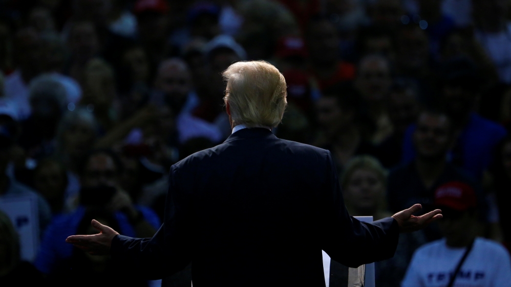 Republican U.S. Presidential nominee Donald Trump attends a campaign event at the Ocean Center in Daytona Beach, Florida
