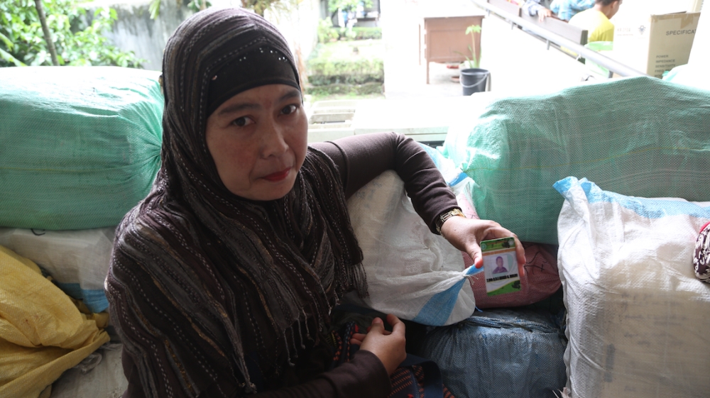 Muloc's wife, Sarifa, told Al Jazeera that her husband's arrest and detention is politically motivated [Ted Regencia/Al Jazeera]