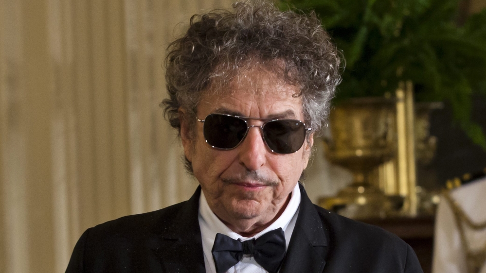 Bob Dylan in the East Room of the White House in Washington, DC [EPA]