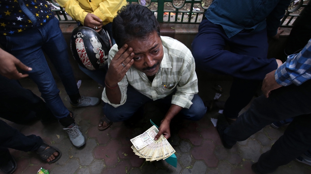  The demonetisation policy has proved costly for the informal economy [EPA]