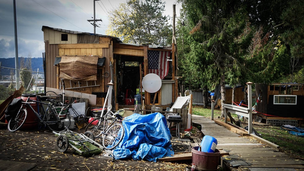 
Portland is one of many cities across the US grappling with a growing - and increasingly visible - homeless population [Patrick Strickland/Al Jazeera] 