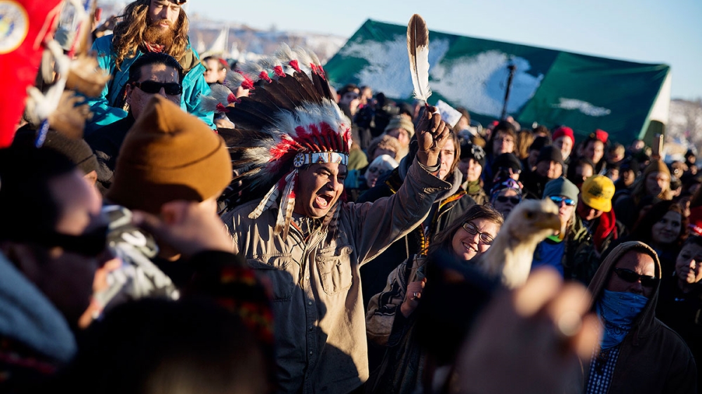 Protest organisers had for months argued that the pipeline project presents a danger to their water source [AP]