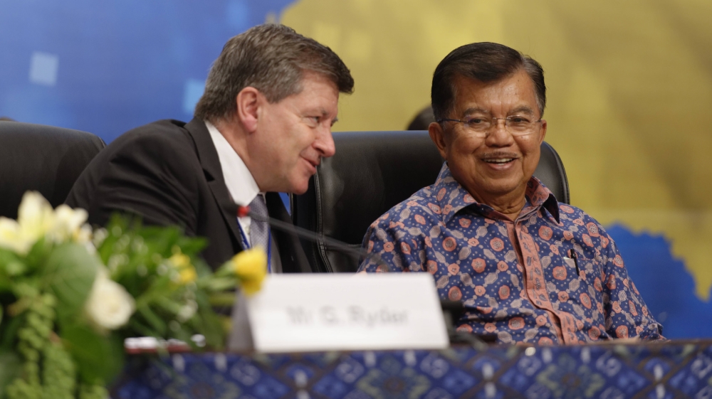 Kalla, right, and Ryder want greater emphasis on social justice in development [ILO]