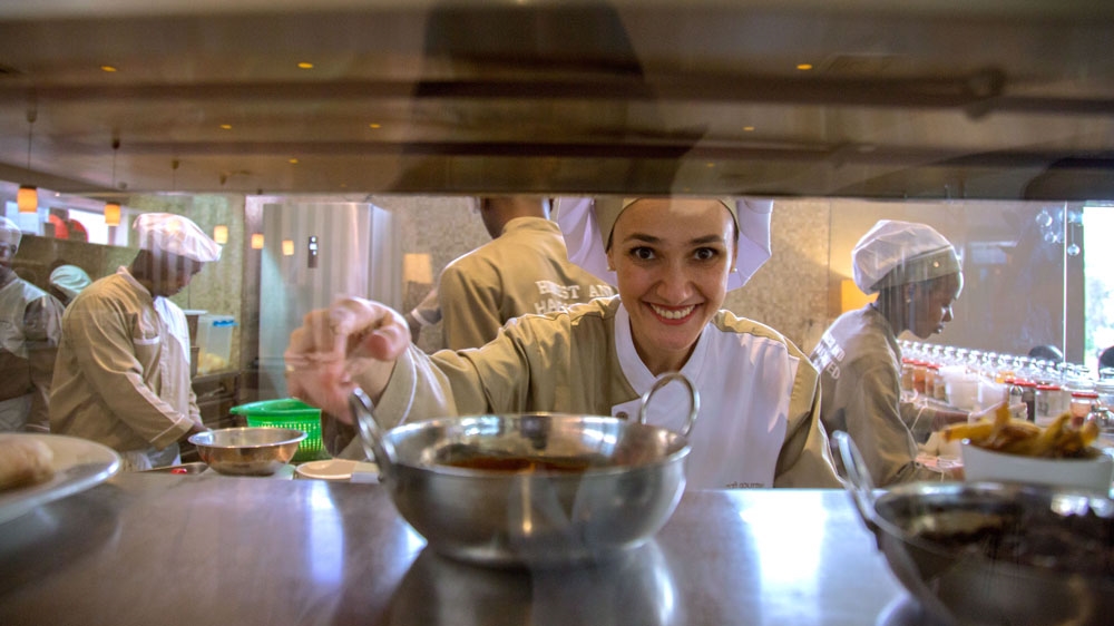 
'It's not easy to live in Nigeria. You are outside your comfort zone every day,' Loubna says [Andrew Esiebo/Al Jazeera] 