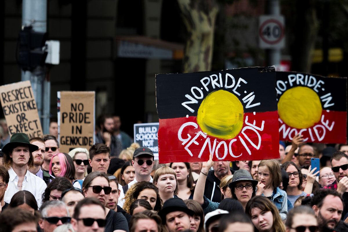MELBOURNE, AUSTRALIA, "Australia Day" Protests