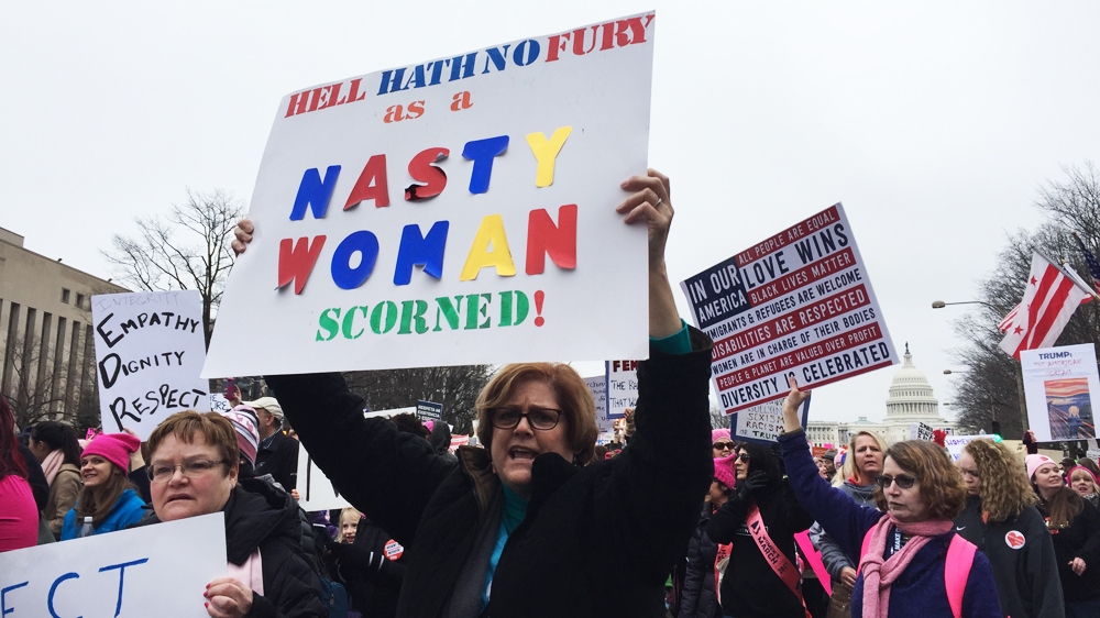 The march brought parts of Washington, DC to a standstill for hours [Anar Virji/Al Jazeera]