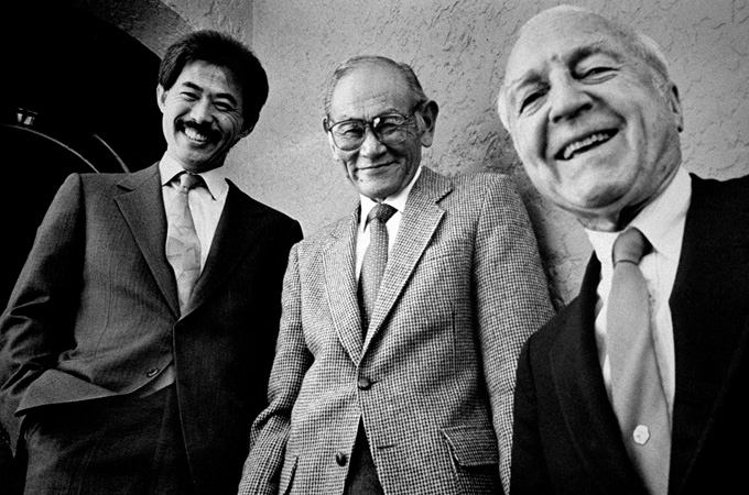 President Clinton awarded Korematsu the Presidential Medal of Freedom, the highest civilian honour in the United States, in 1998 [Photo courtesy of Shirley Nakao/Korematsu Institute]