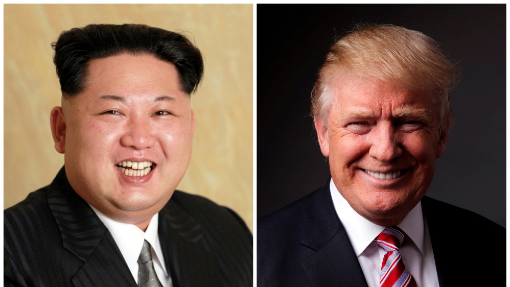 A combination photo of North Korean leader Kim Jong Un and Republican U.S. presidential candidate Donald Trump