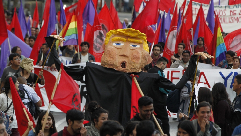 Protests in Mexico against Donald Trump