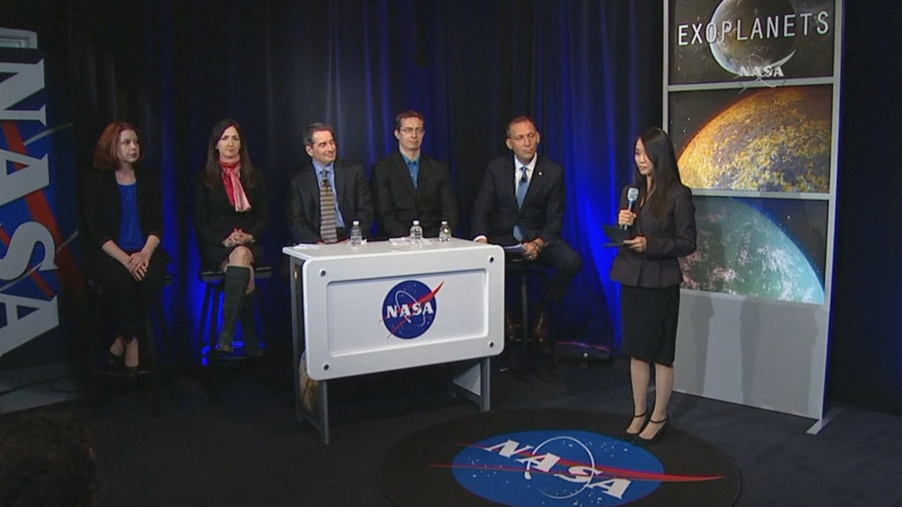 NASA said the discovery sets a new record for the greatest number of habitable-zone planets found around a single star outside the Solar System [Reuters]