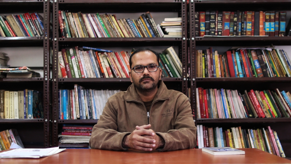 Rajwinder Singh is the president of the factory workers' union and describes demonetisation as 'a disaster for the unskilled labour sector' [Showkat Shafi/Al Jazeera]