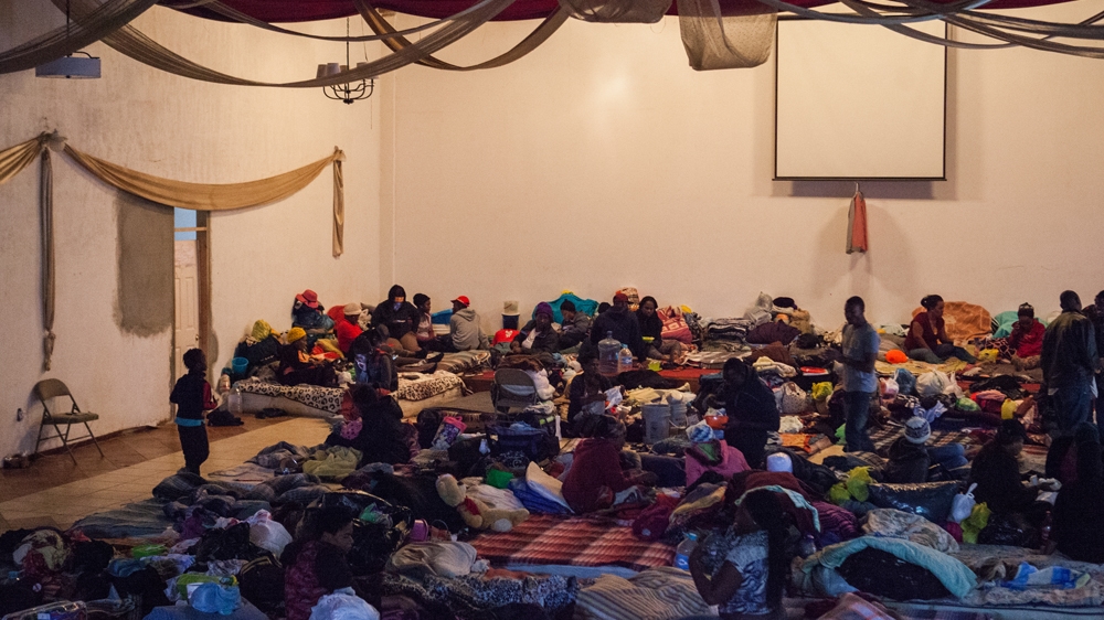  To address the overflow of migrants, Iglesia Cristiana Embajadores de Jesus, a church on the outskirts of Tijuana, has opened its door to more than 300 Haitian migrants [Jessica Chou/Al Jazeera] 