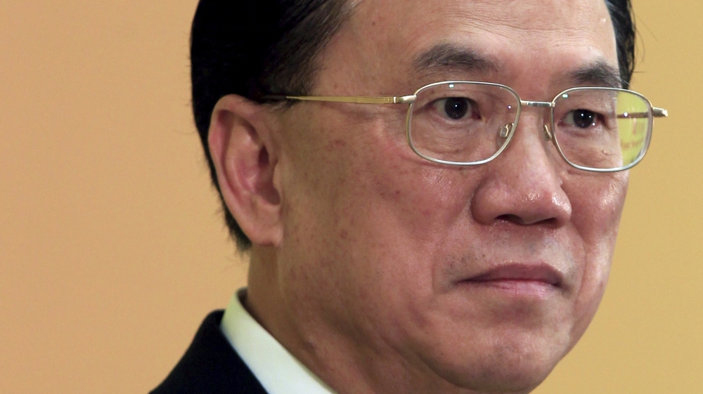 File photo of Hong Kong Chief Executive Donald Tsang attending a news conference in Hong Kong