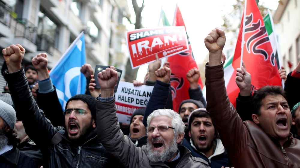 Demonstration against the war in Aleppo