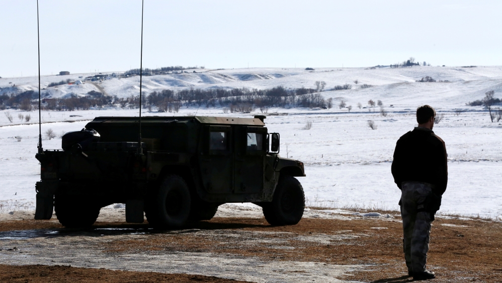 Environmentalists have accused the Trump administration of close ties to the pipeline company [Reuters]