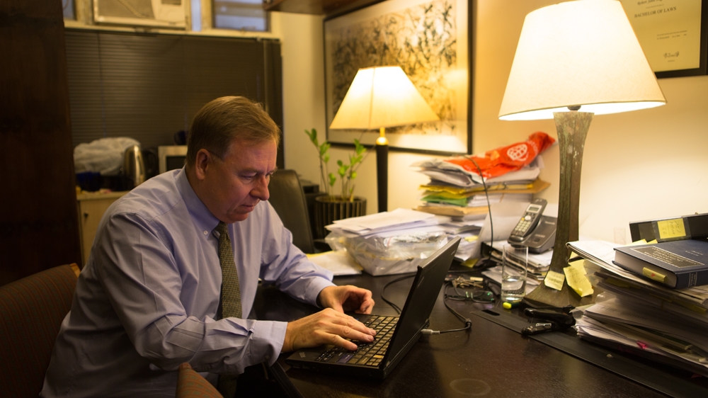 Robert Tibbo, Edward Snowden's attorney [Maria de la Guardia/Al Jazeera] 